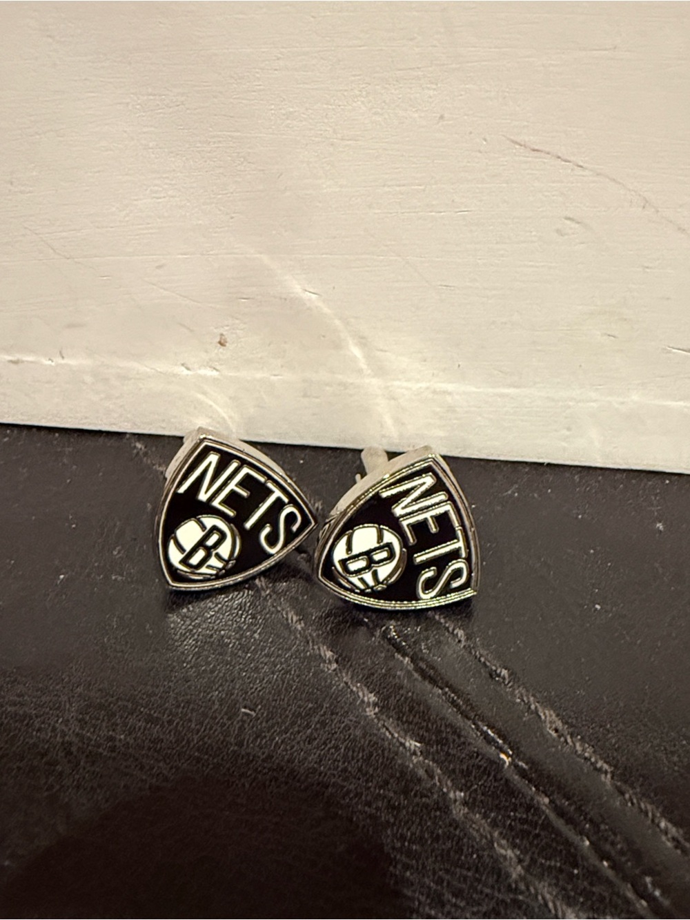 Brooklyn Nets Black Logo Cufflinks